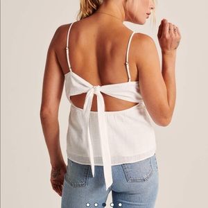 White Abercrombie and Fitch tie back cami